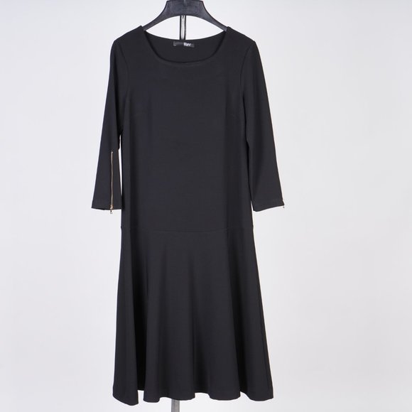 B. Yu Black Midi Dress Size S - Picture 1 of 9